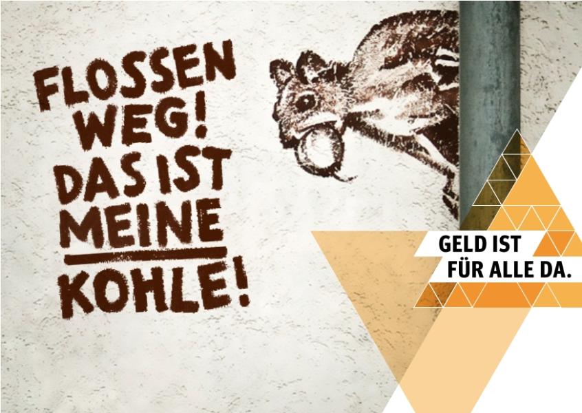 Postkarte: Geld ist für alle da
