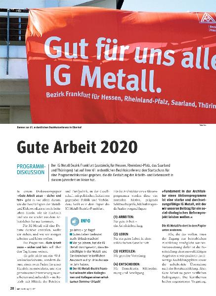metallzeitung - Regionalseiten Frankfurt Juli 2011