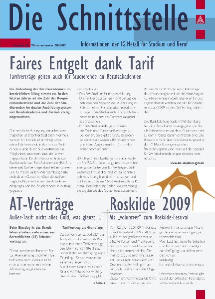 Die Schnittstelle - Informationen der IG Metall für Studium und Beruf, Nr. 5
