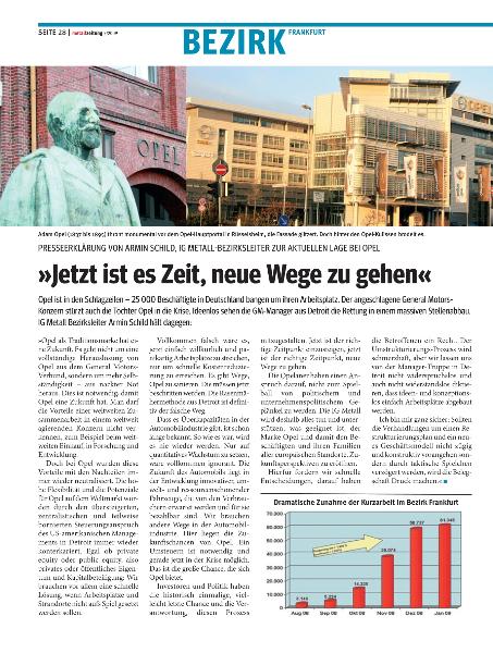 metallzeitung - Regionalseiten Frankfurt März 2009
