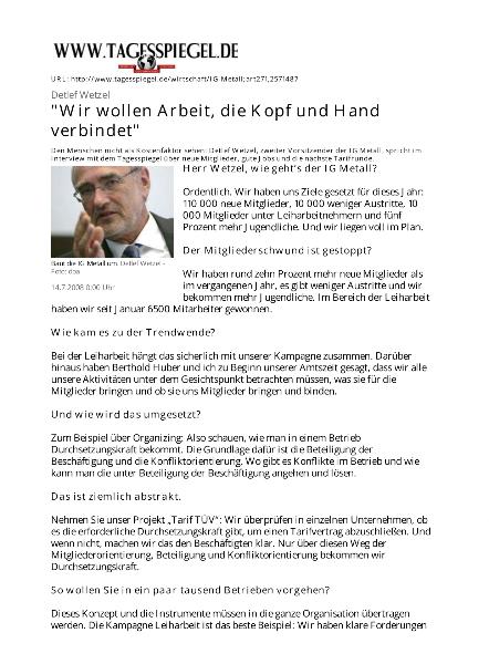 Wir wollen Arbeit, die Kopf und Hand verbindet