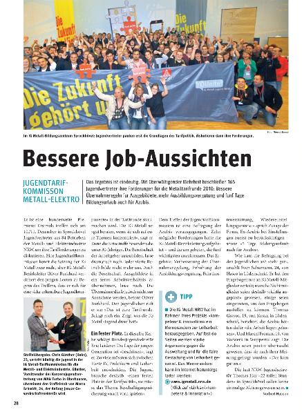 metallzeitung - Regionalseiten Nordrhein-Westfalen Januar 2010