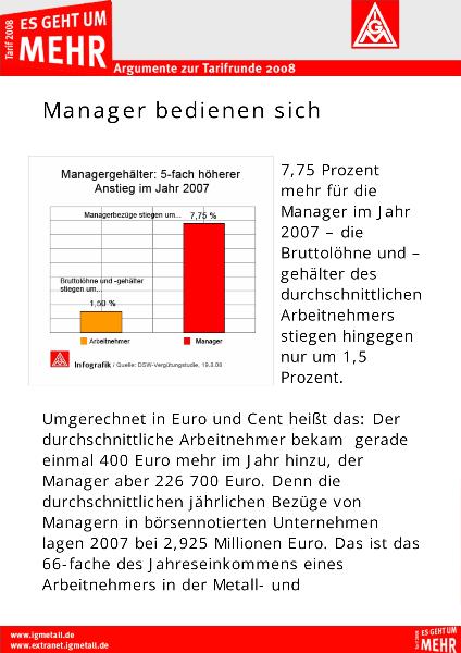 Manager bedienen sich