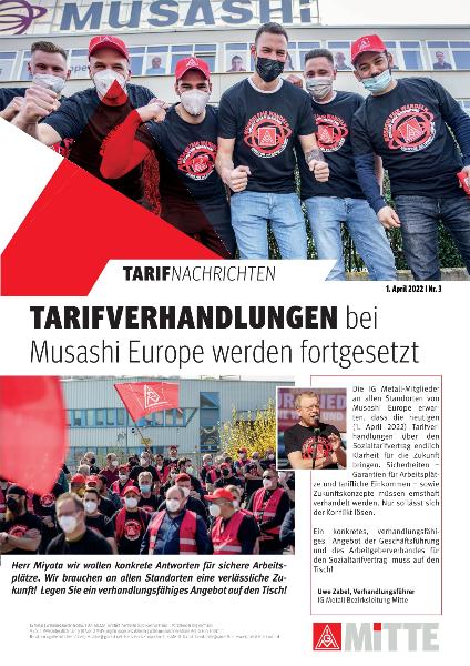 Musashi Tarifnachrichten Nr.3 / 2022