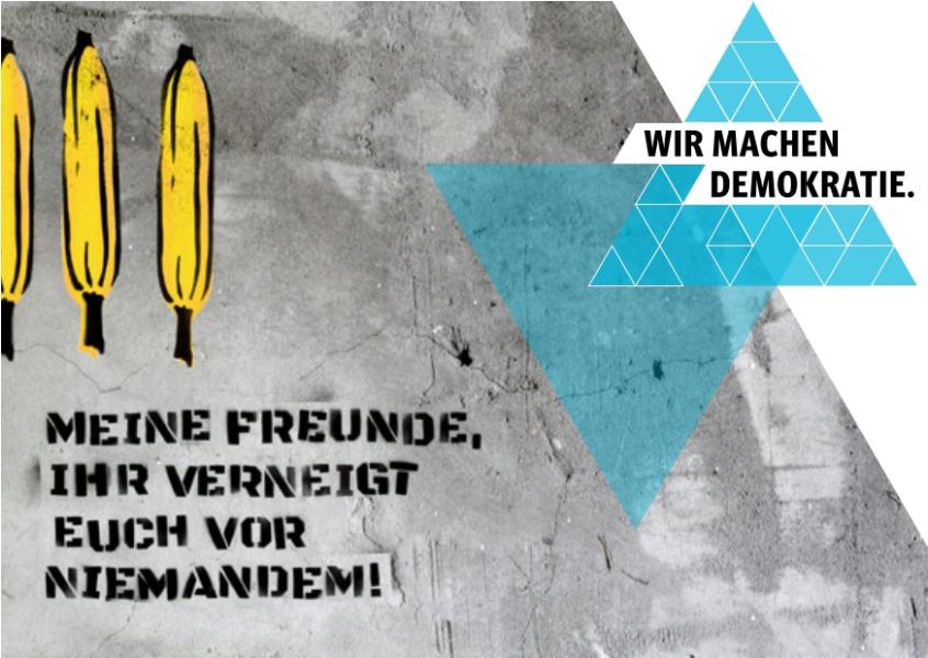 Postkarte: Wir machen Demokratie