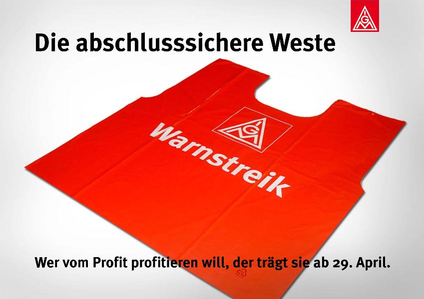 Die abschlusssichere Weste - Wer vom Profitit profitieren will, der trägt sie ab 29. April.