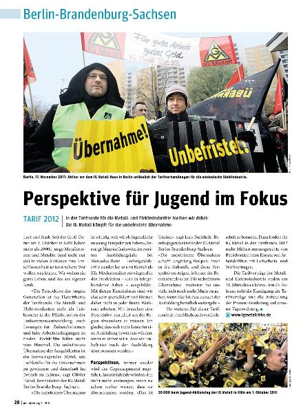 metallzeitung - Regionalseiten Berlin-Brandenburg-Sachsen Februar 2012