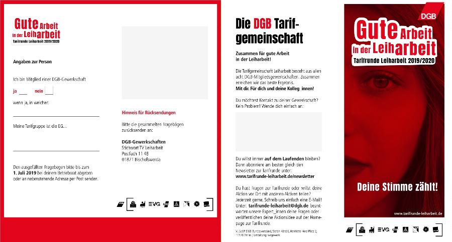 Deine Stimme zählt! Gute Arbeit in der Leiharbeit. Tarifrunde Leiharbeit 2019/2020