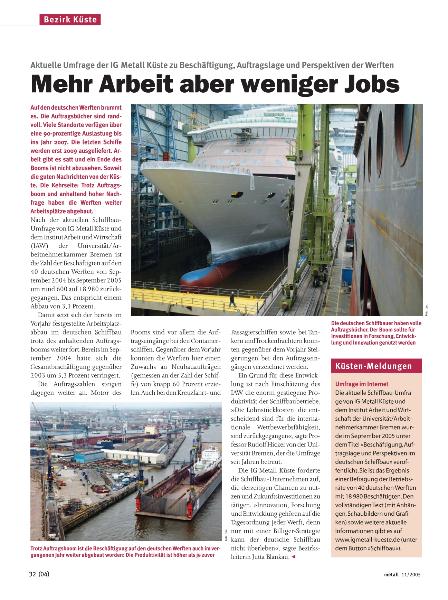 metall-Regionalseiten Küste November 2005