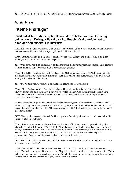 Aufsichtsräte: Keine Freiflüge