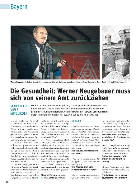 metallzeitung - Regionalseiten Bayern April 2010