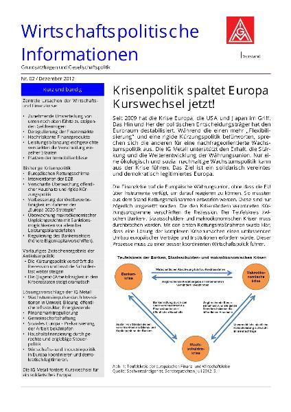 Wirtschaftspolitische Informationen 02/2012 - Krisenpolitik spaltet Europa - Kurswechsel jetzt!