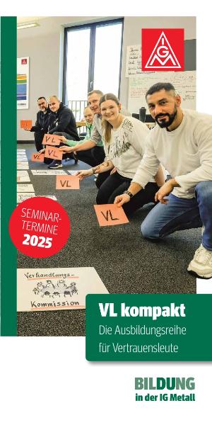 VL kompakt - Ausbildungsreihe für Vertrauensleute (Broschüre mit Terminen)