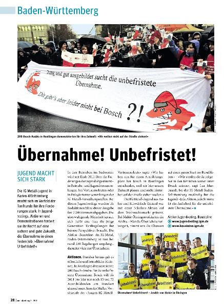 metallzeitung - Regionalseiten Baden-Württemberg Februar 2012