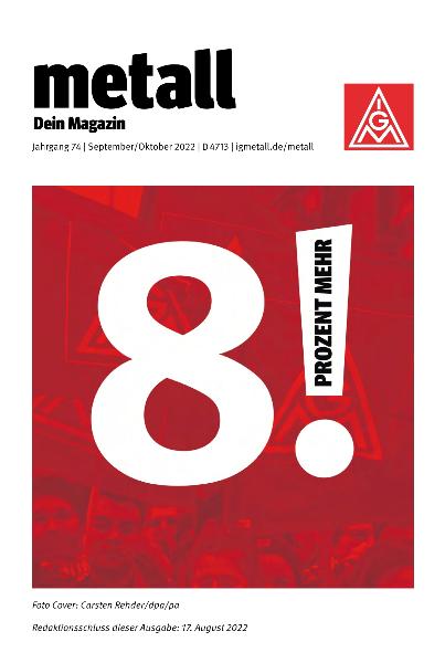 metall. Dein Magazin, September/Oktober 2022 (barrierefreie Ausgabe)