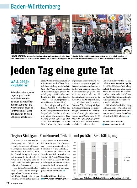 metallzeitung - Regionalseiten Baden-Württemberg Januar 2012
