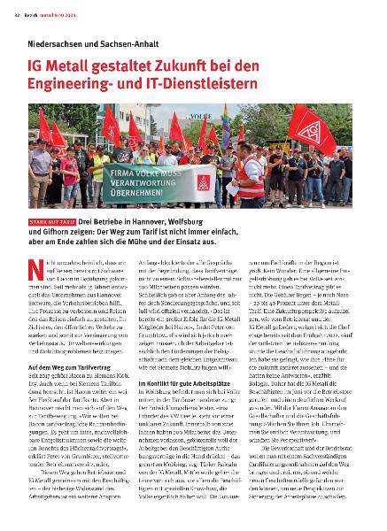 metall - Regionalseiten Niedersachsen und Sachsen-Anhalt 9/10 2023