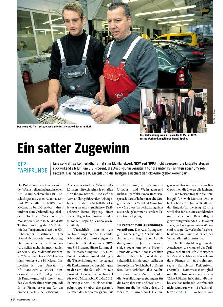 metallzeitung - Regionalseiten Nordrhein-Westfalen Juli 2012
