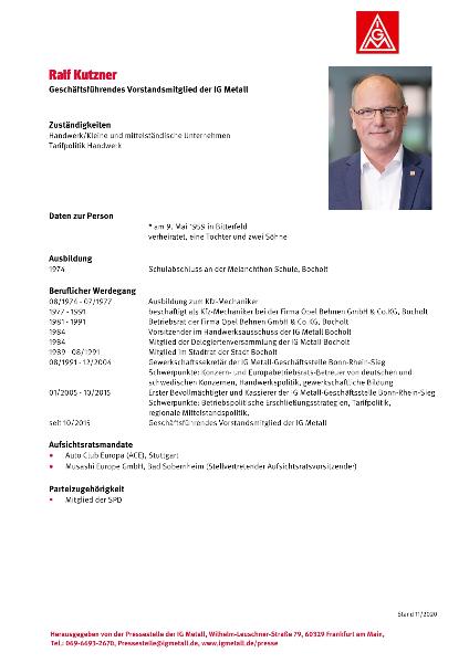 Lebenlauf Ralf Kutzner