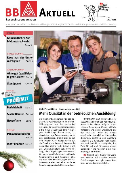 BBAktuell - Qualität in der Ausbildung (05/2018)
