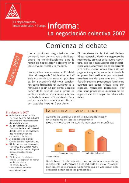 Enero 2007: Comienza el debate