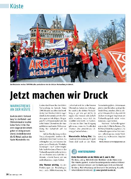 metallzeitung - Regionalseiten Küste Mai 2012