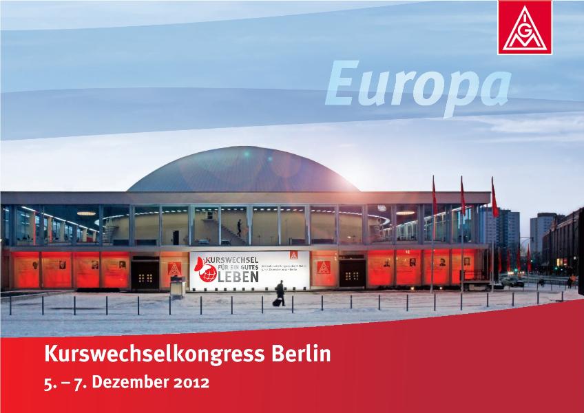 Broschüre zum Kurswechselkongress, Berlin, Dezember 2012