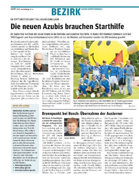 metallzeitung - Regionalseiten Baden-Württemberg September 2008