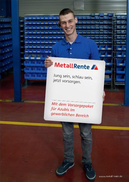 MetallRente Mit dem Vorsorgepaket für Azubis im gewerblichen Bereich