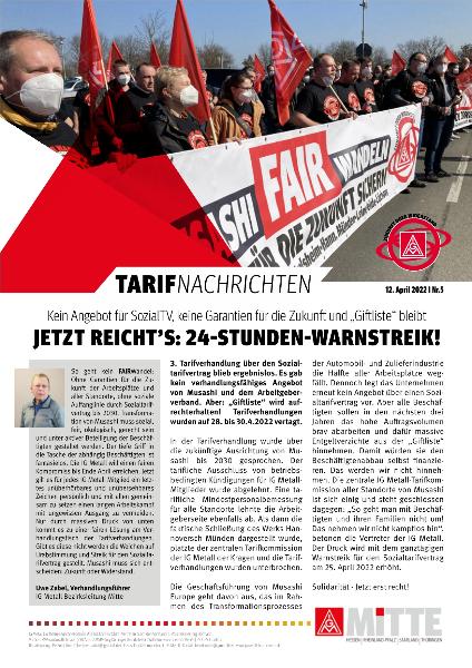 Musashi Tarifnachrichten Nr.5 / 2022