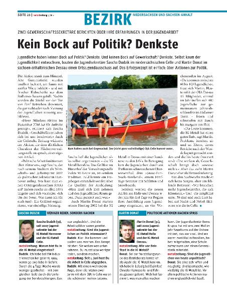metallzeitung - Regionalseiten Niedersachsen und Sachsen-Anhalt Juli 2009