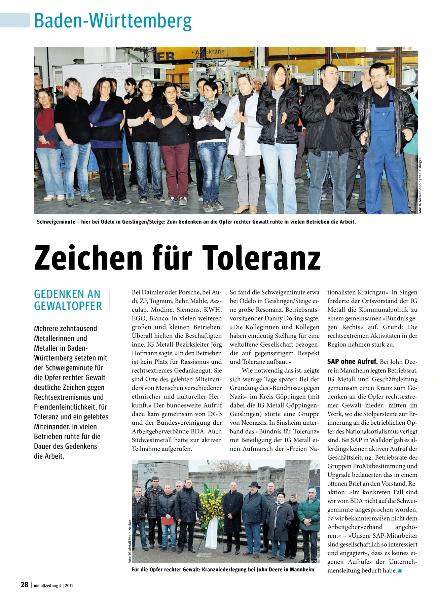 metallzeitung - Regionalseiten Baden-Württemberg April 2012