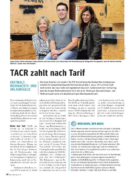metallzeitung - Regionalseiten Berlin-Brandenburg-Sachsen Januar 2011