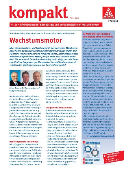 kompakt Nr. 11 / April 2011: Wachstumsmotor Maschinenbau