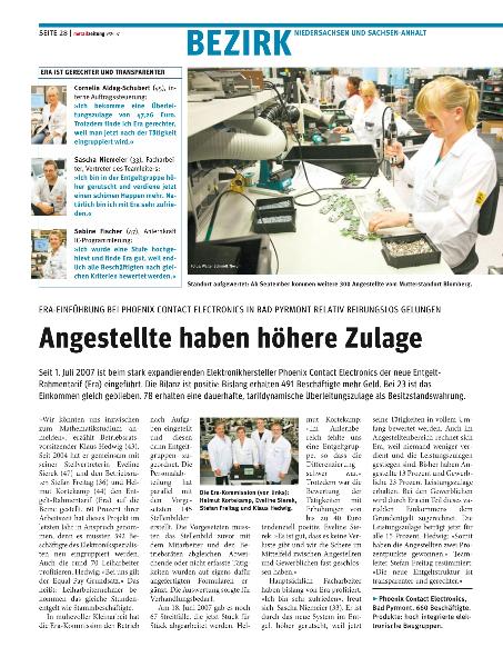 metallzeitung - Regionalseiten Niedersachsen und Sachsen-Anhalt September 2007
