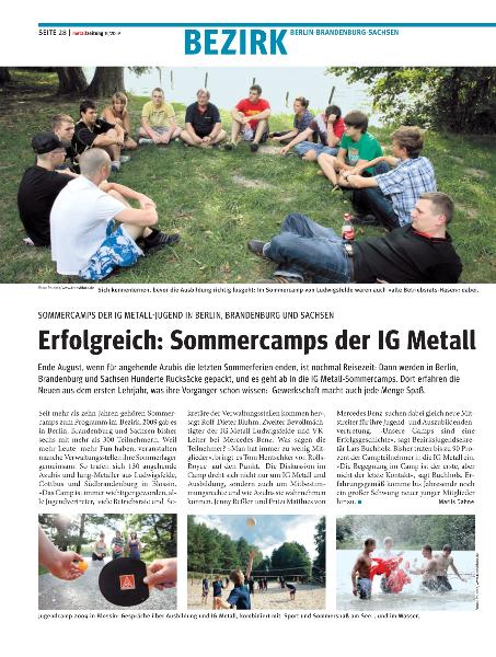 metallzeitung - Regionalseiten Berlin-Brandenburg-Sachsen Oktober 2009
