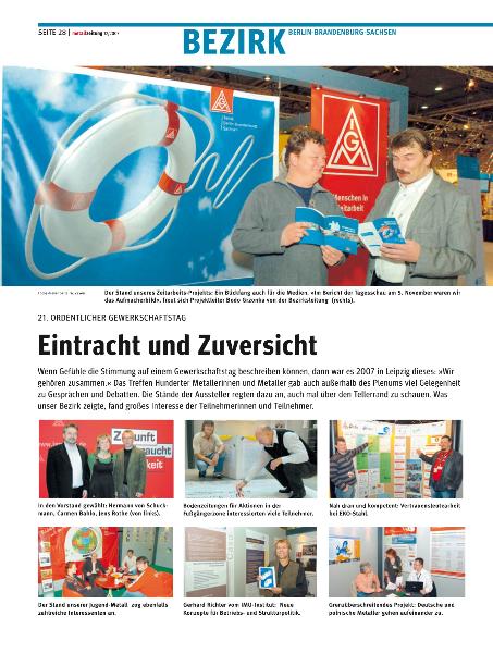 metallzeitung - Regionalseiten Berlin-Brandenburg-Sachsen Dezember 2007