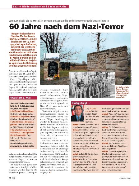metall-Regionalseiten Niedersachsen und Sachsen-Anhalt April 2005