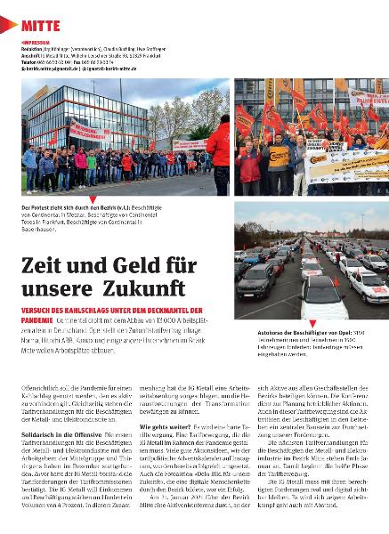 metallzeitung - Regionalseiten Mitte Januar 2021