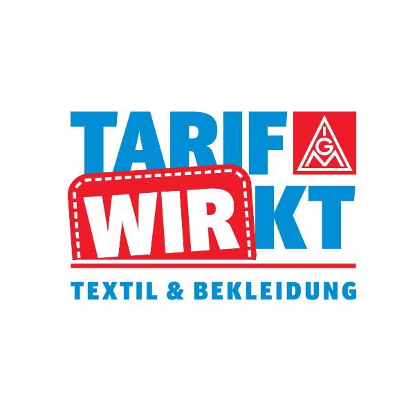 Logo 2023 Textil 'Tarif wirkt' Textil und Bekleidung