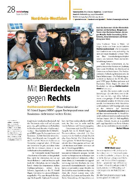 metallzeitung - Regionalseiten Nordrhein-Westfalen September 2016
