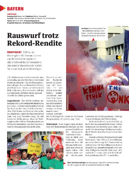 metallzeitung - Regionalseiten Bayern Oktober 2019