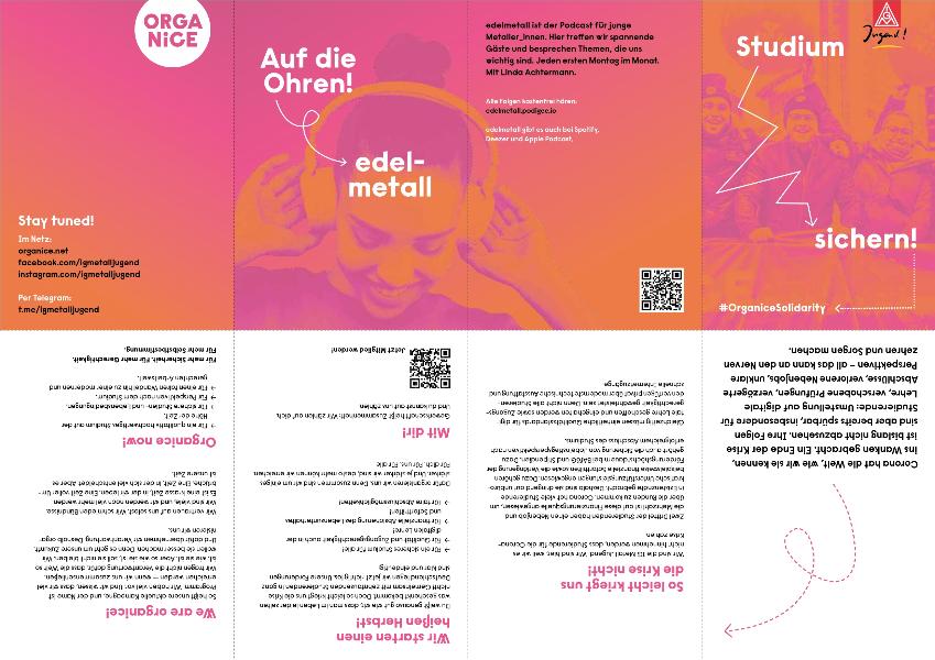 Studium sichern! - Anspracheflyer OrganiceSolidarity