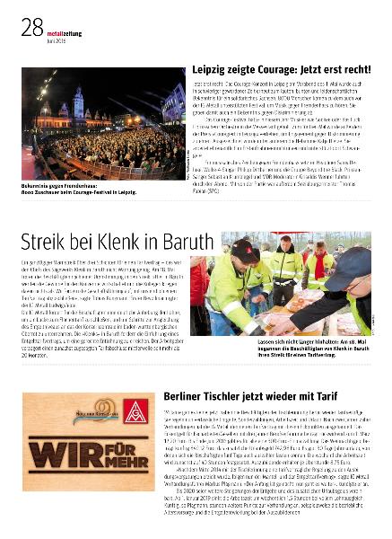 metallzeitung - Regionalseiten Berlin-Brandenburg-Sachsen Juni 2016