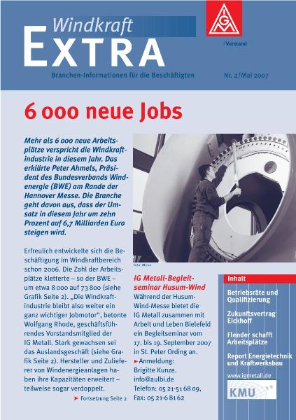 Windkraft extra - Branchen-Information Nr. 2 / Mai 2007