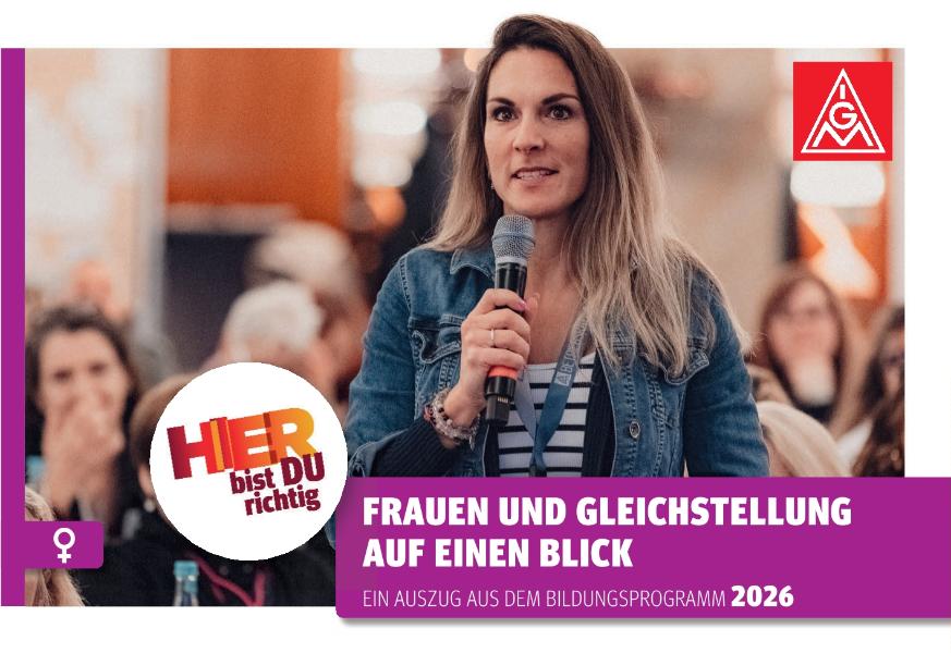Frauen und Gleichstellung auf einen Blick - Ein Auszug aus dem Bildungsprogramm 2026