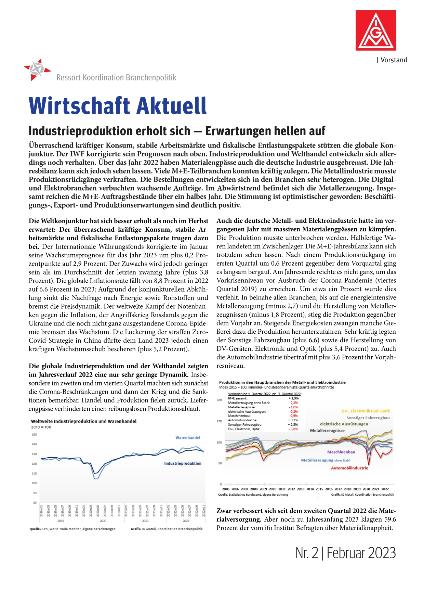 Industrieproduktion erholt sich - Erwartungen hellen auf, Wirtschaft aktuell Nr. 2 | 2023
