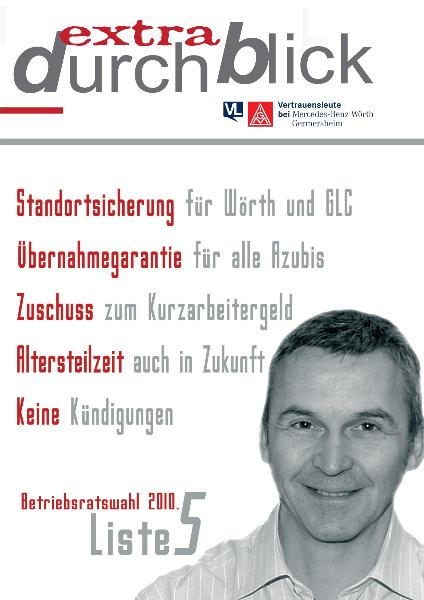 Woerth Extra zur Betriebsratswahl
