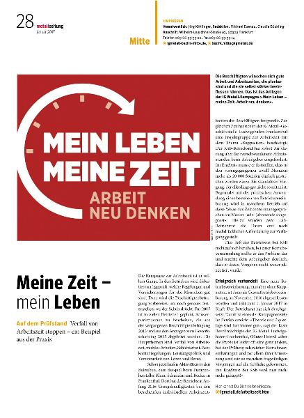 metallzeitung - Regionalseiten Mitte Januar 2017