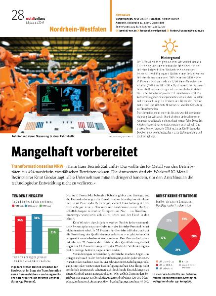 metallzeitung - Regionalseiten Nordrhein-Westfalen Juli/August 2019